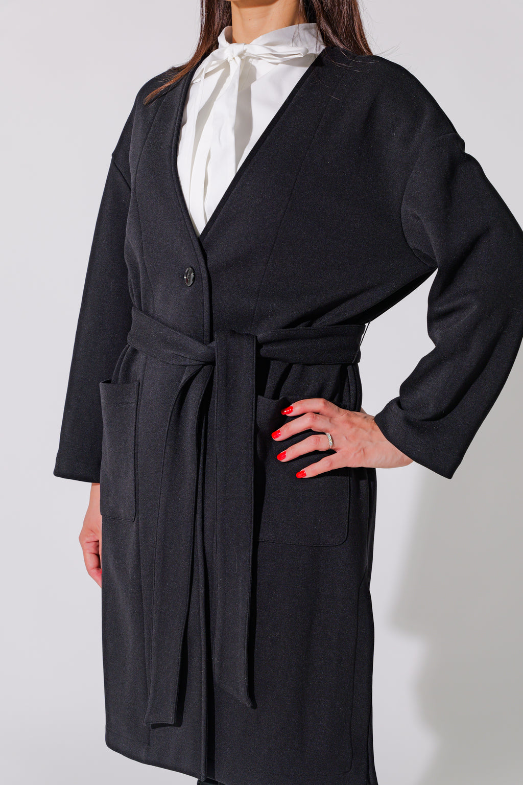 【24AW商品-24853003】ポリエステル レーヨンポンチジャケット