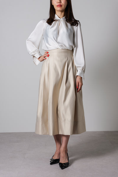 24AW商品-24152020】フェイクレザーコクーンスカート – DUAL VIEW