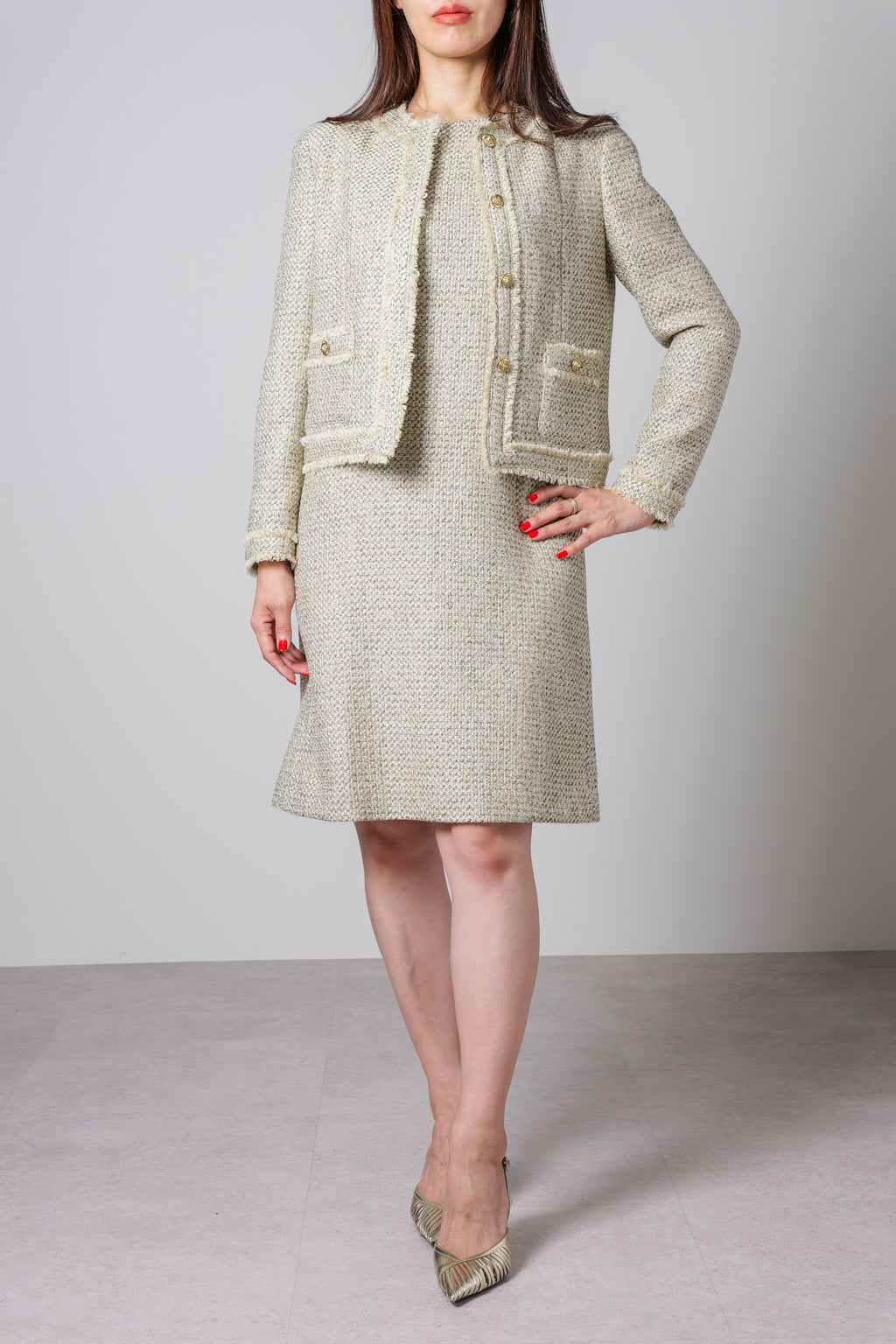 【24AW商品-24153024】ラメツイードジャケット