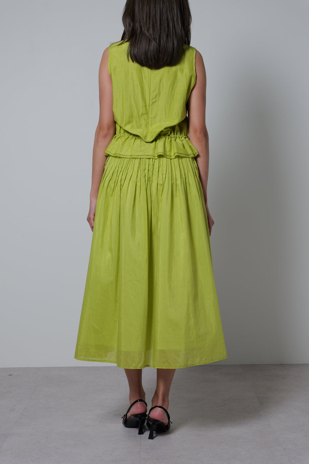 【25SS商品-25120019】コットンシルクピンタックTOP