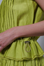 【25SS商品-25120019】コットンシルクピンタックTOP