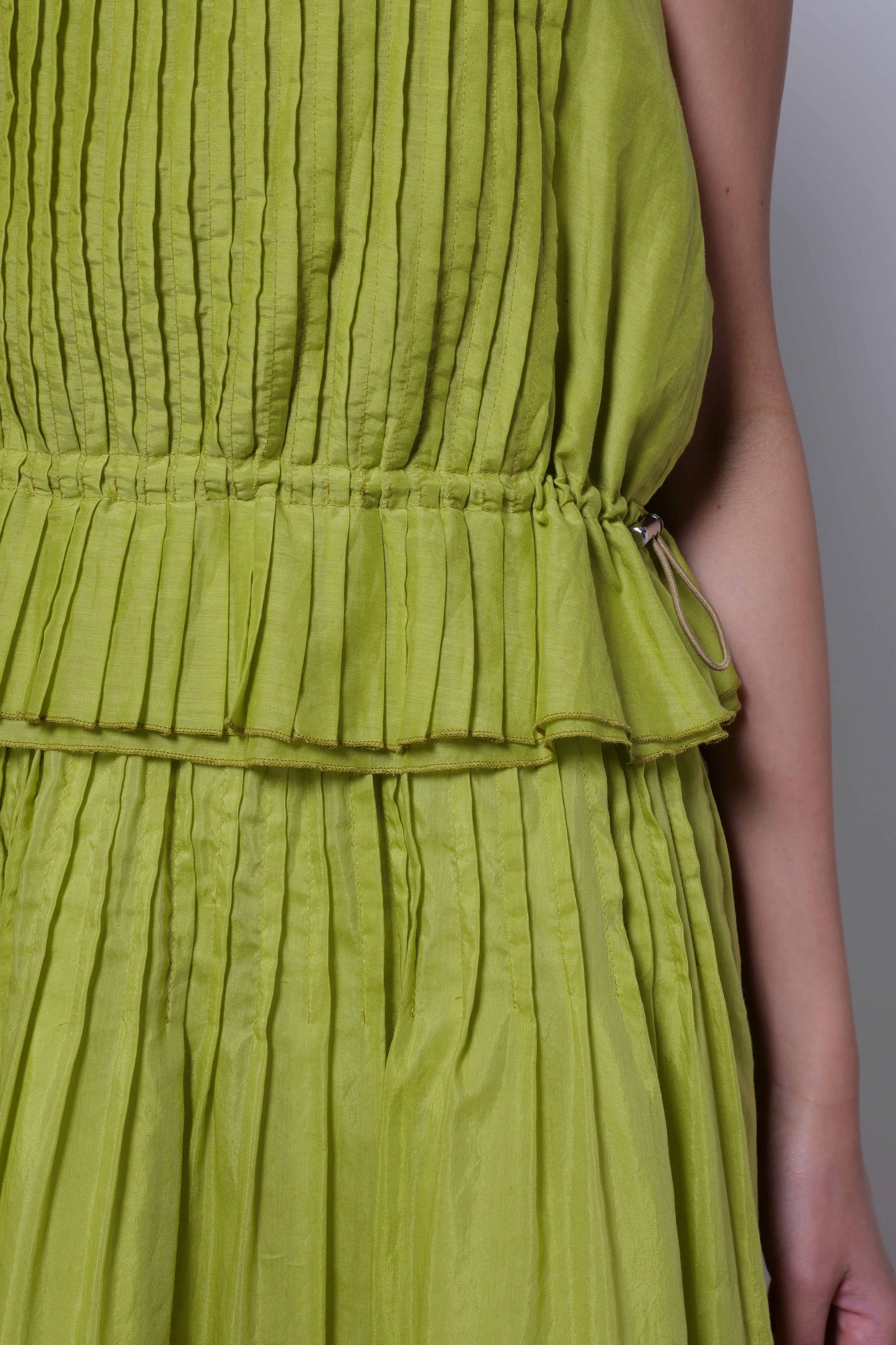 【25SS商品-25120019】コットンシルクピンタックTOP