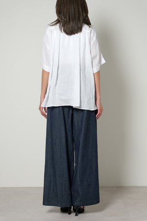 【25SS予約商品-25124009】麻デニムウオッシャブルワイドパンツ