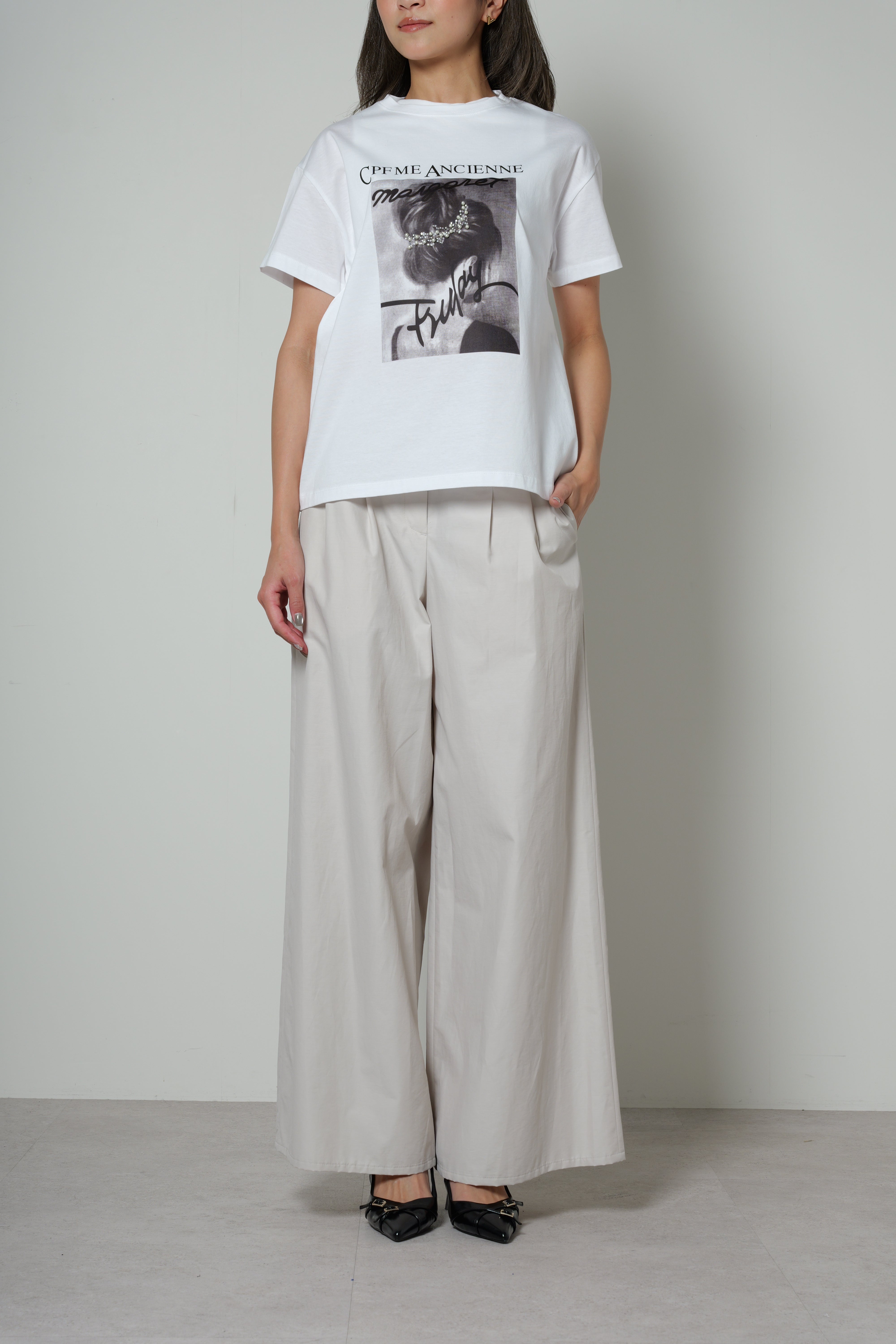 新品タグ付き★メゾンドドルチェ　オーバーシルエットシャツ【white】 13oz High Density Heavy-Weight Cotton Prime-Over Crew Neck T