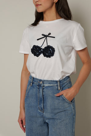 【25SS予約商品-25828008】チェリーモチーフTシャツ