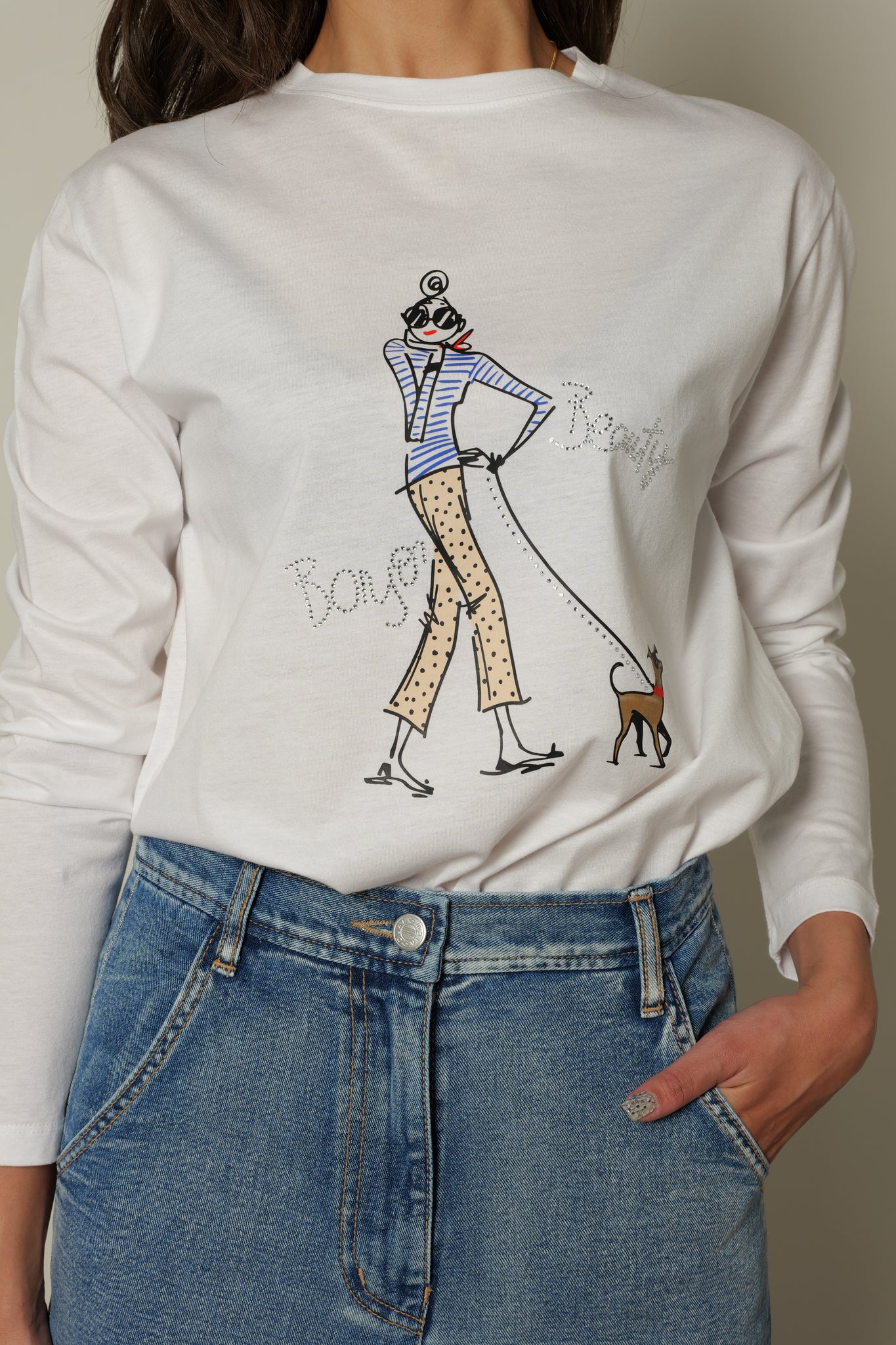 【25SS商品-25828025】ガールロングスリーブTシャツ