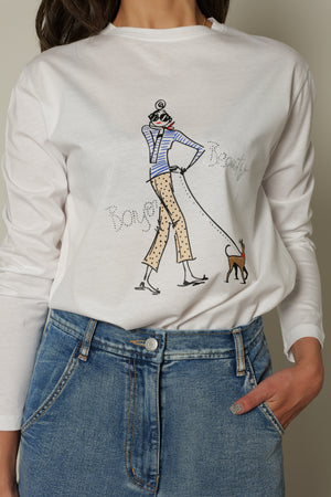 【25SS商品-25828025】ガールロングスリーブTシャツ