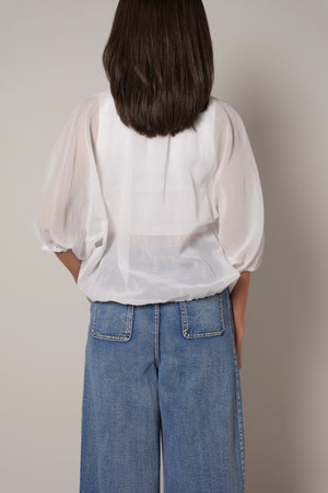 【25SS商品-25120022】コットンオーガンザとロストTOP