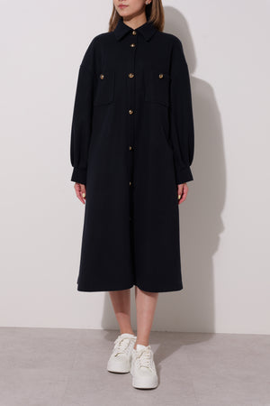 【25AW商品-25146011】コンフォートロングシャツコート