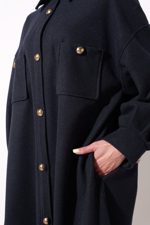 【25AW商品-25146011】コンフォートロングシャツコート