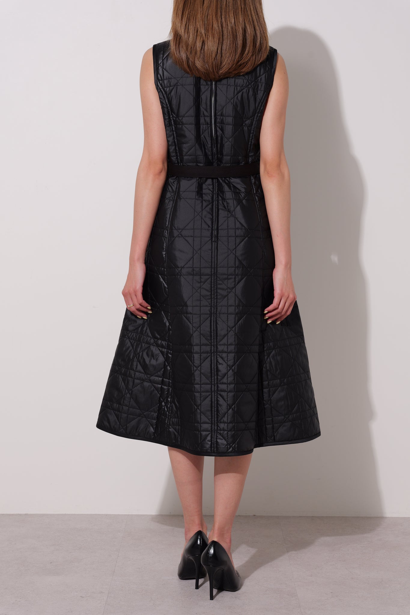 【25AW商品-25146013】シルキータフタキルティングドレス