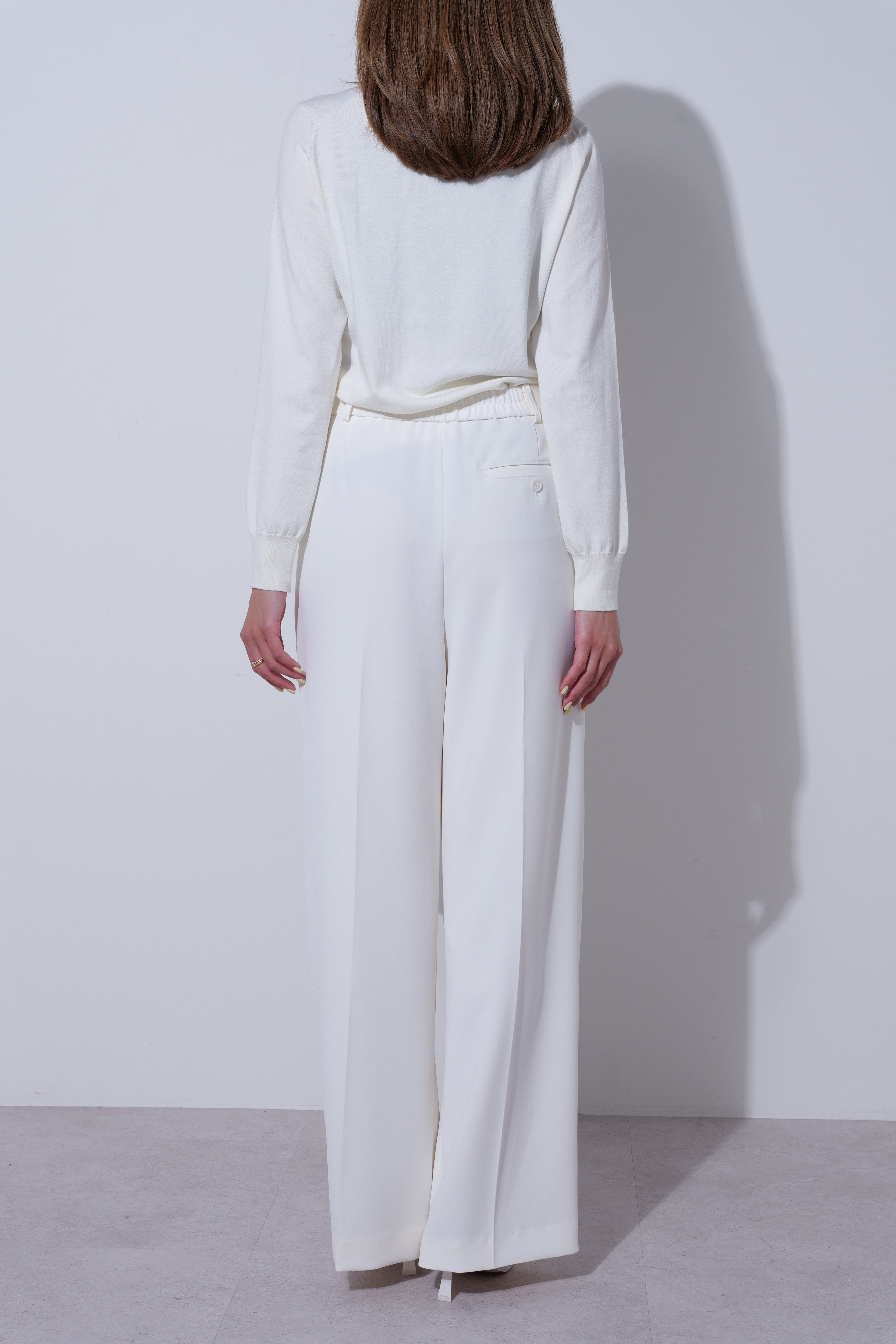 【25AW商品-25348029】パール釦ボウタイニット