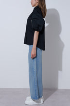 【25AW商品-25140001】タフタパフスリーブシャツ