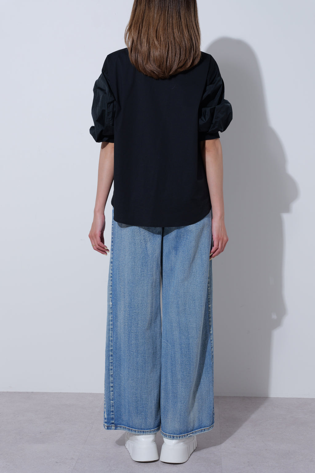 【25AW商品-25140001】タフタパフスリーブシャツ