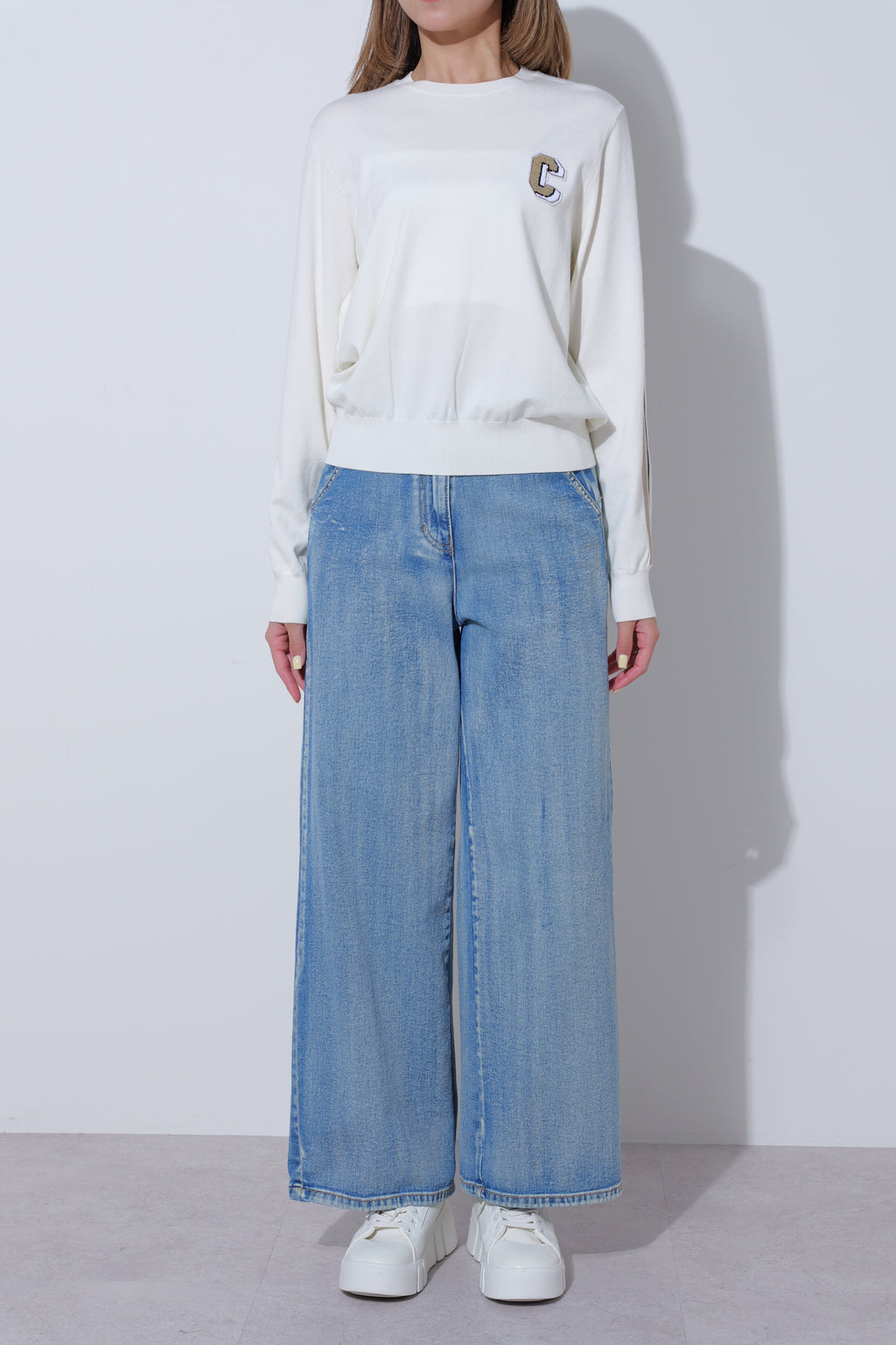 【25AW商品-25348055】ライン入りスリーブプルオーバー