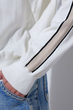 【25AW商品-25348055】ライン入りスリーブプルオーバー