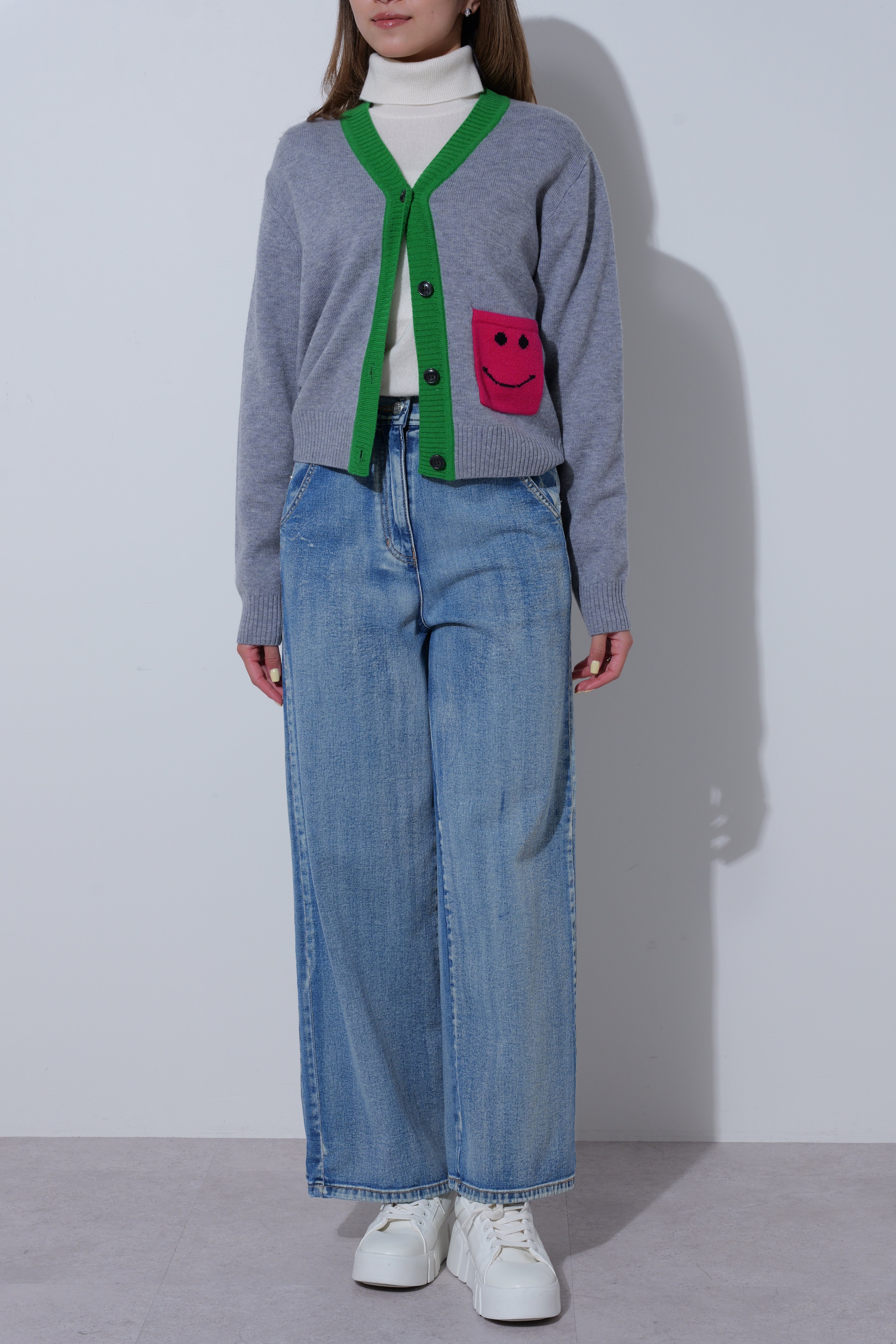 【25AW商品-25348036】スマイルポケットカーディガン