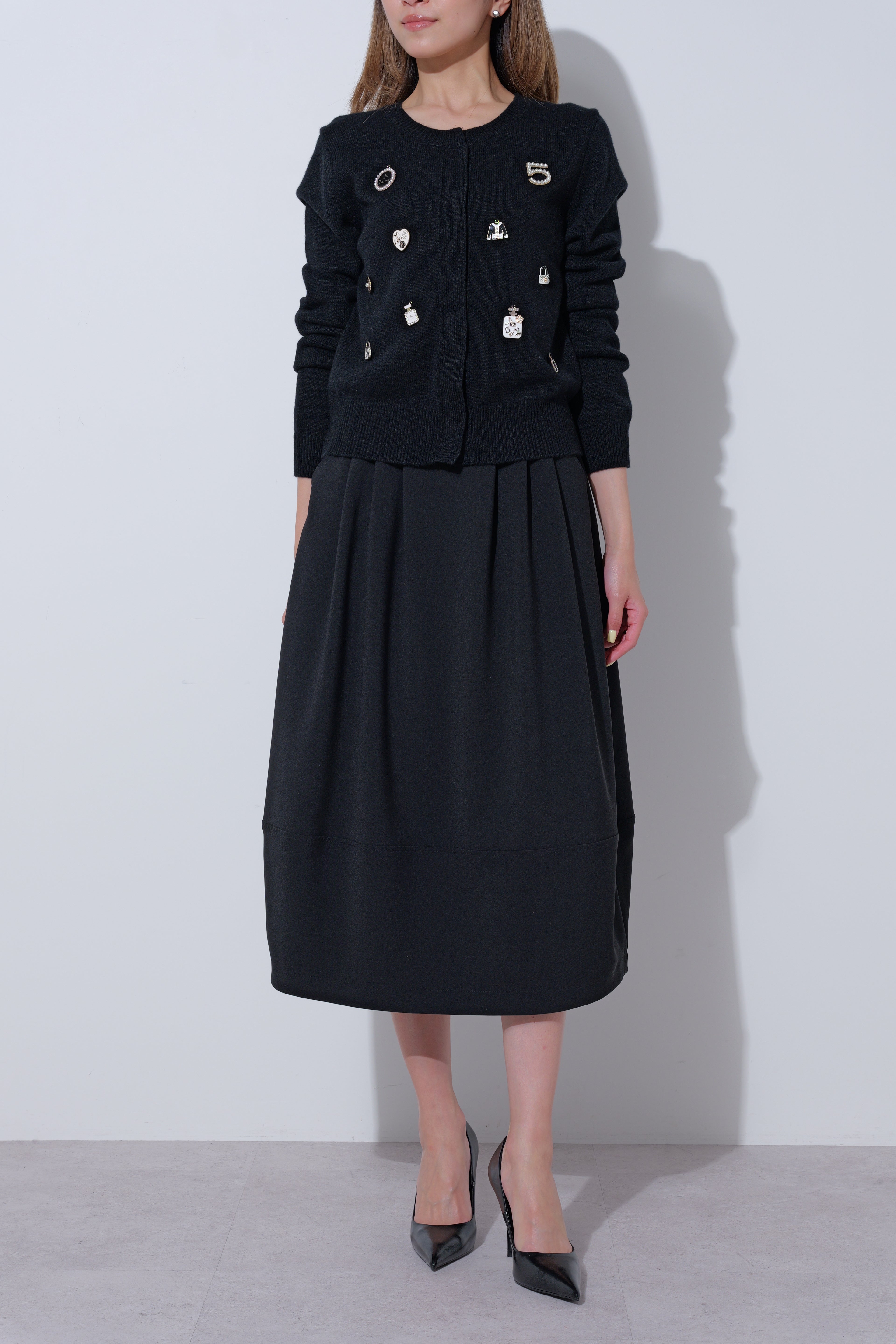 【25142004】ダブルクロスコクーンスカート