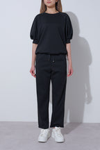 【25AW商品-25848005】ボールチェーン付きパフスリーブポンチトップス