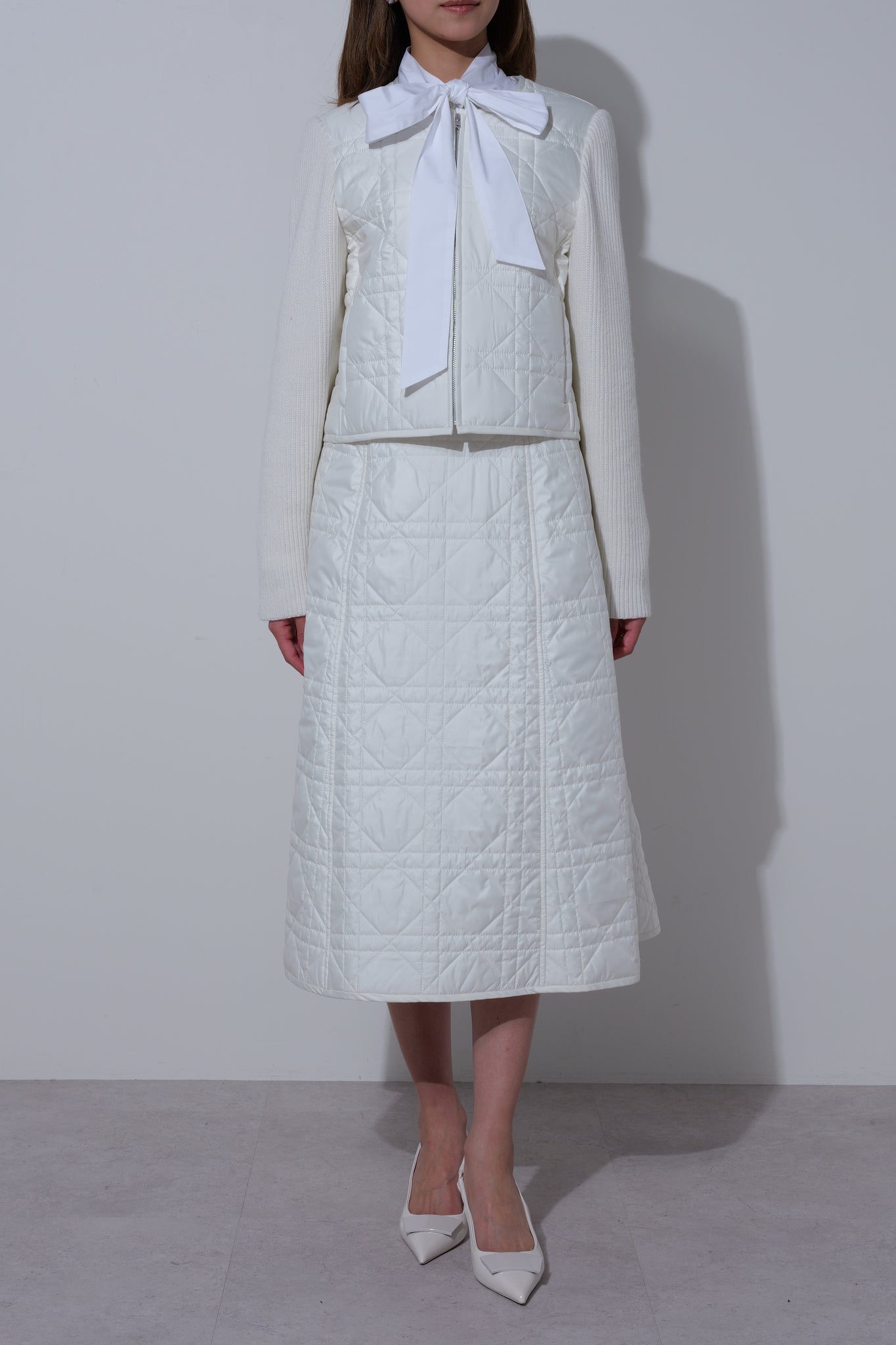 【25AW商品-25143013】シルキータフタキルティングジャケット