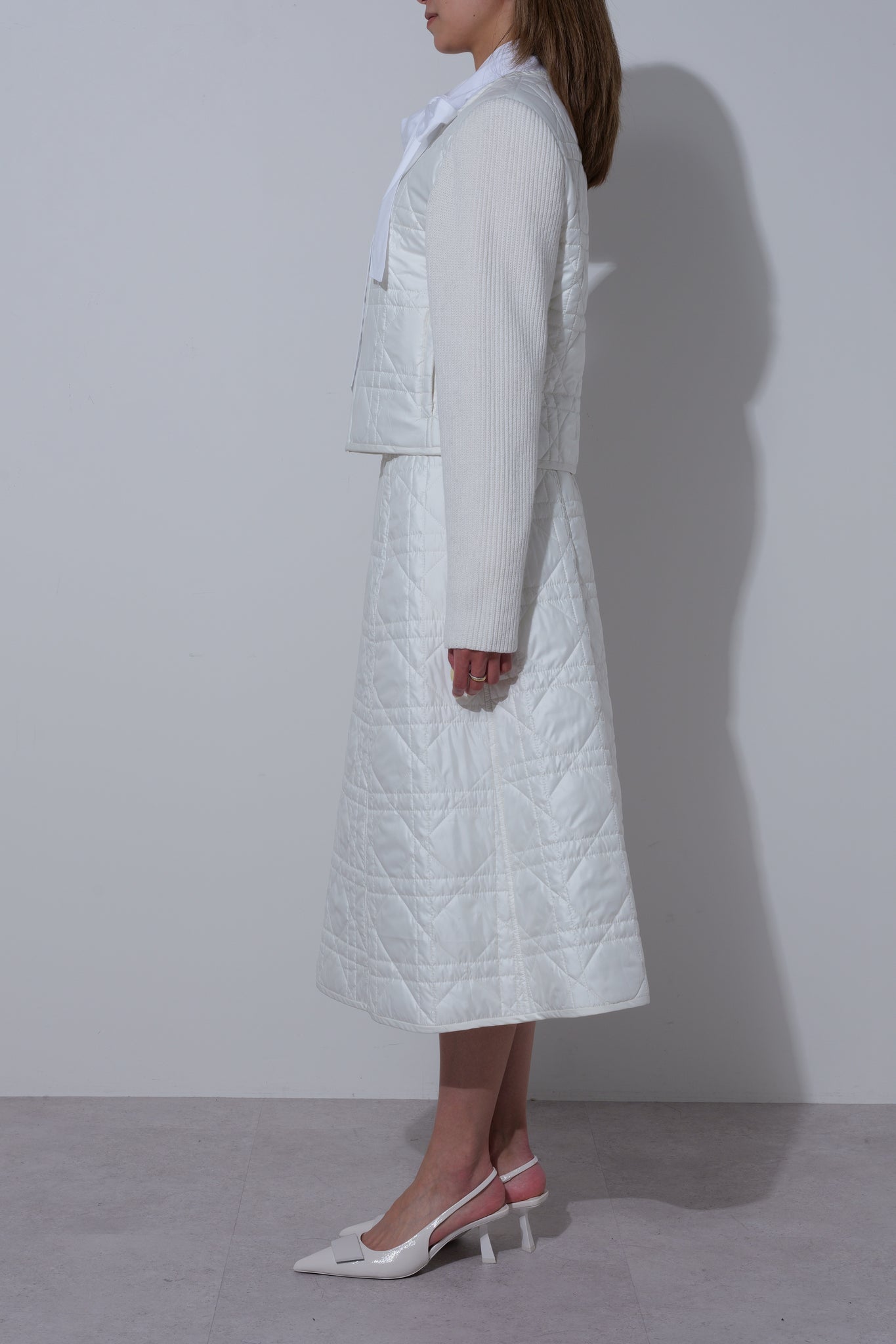 【25AW商品-25143013】シルキータフタキルティングジャケット