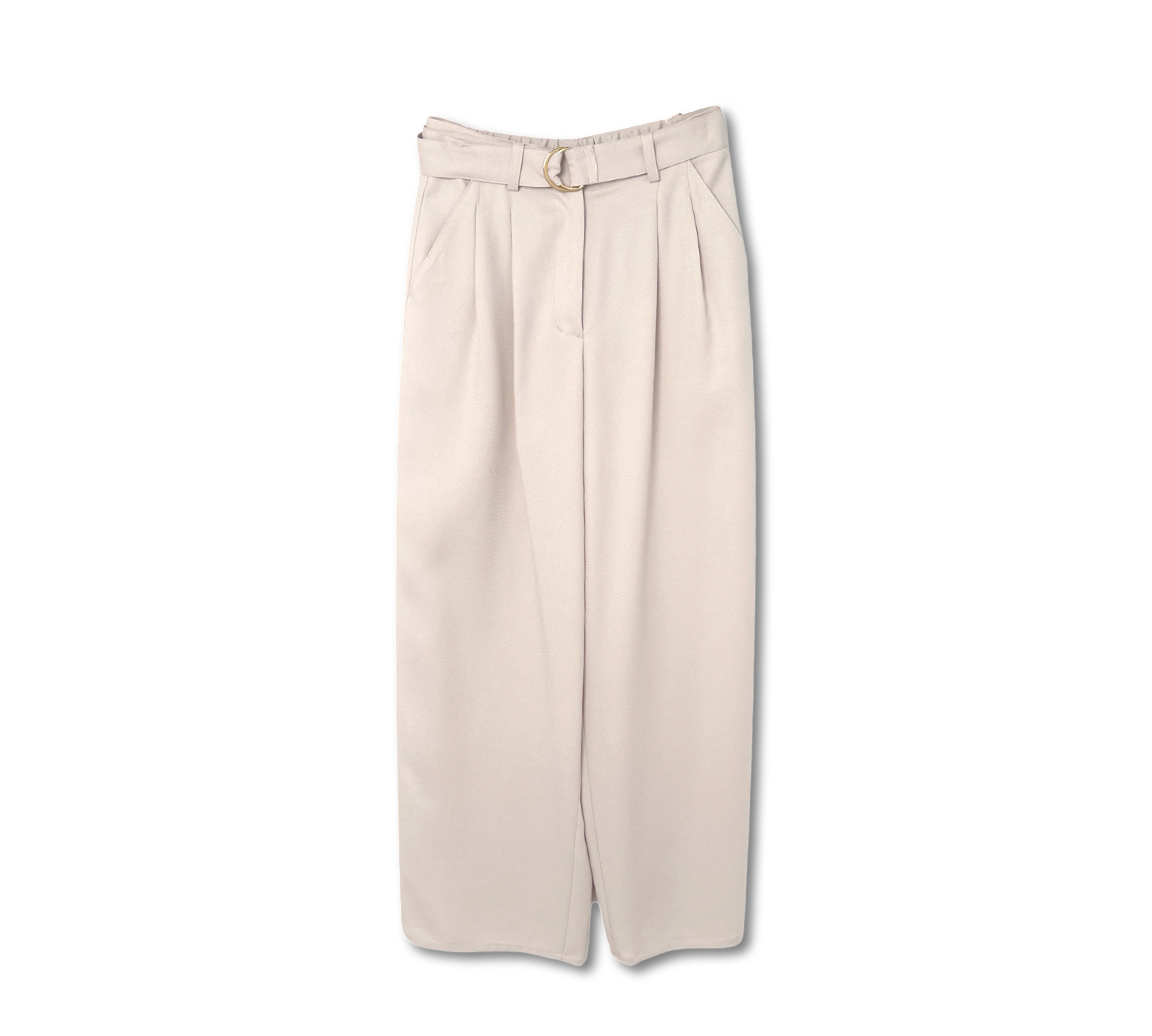 【23154012】ベルト付きワイドパンツ