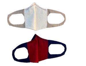 3D STRETCH MASK・ステッチ Beige×White/ Navy×Bordeaux