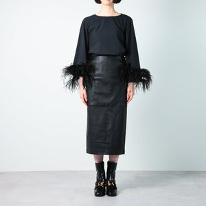 【22AW SALE 商品】Stretch Leather Tight  Skirt