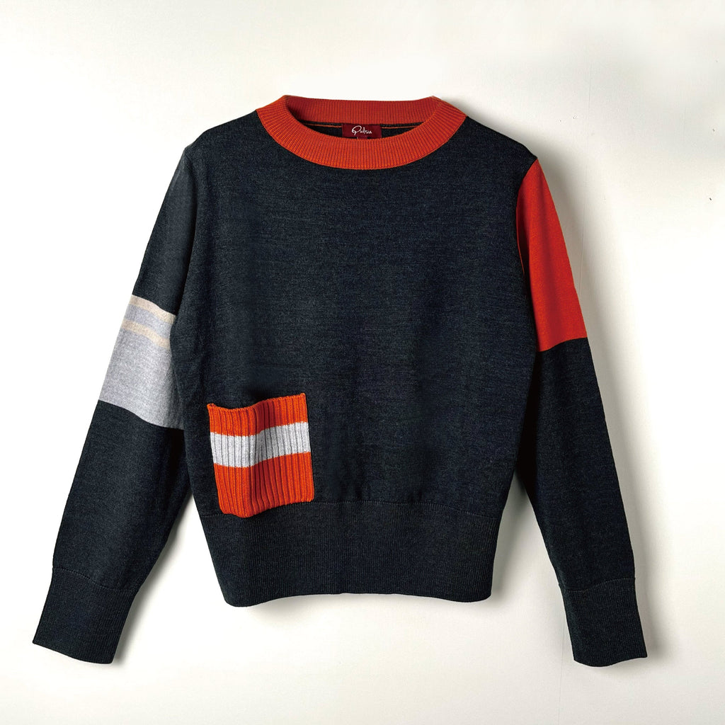 【22AW SALE 商品】Color Scheme Round neck Knit