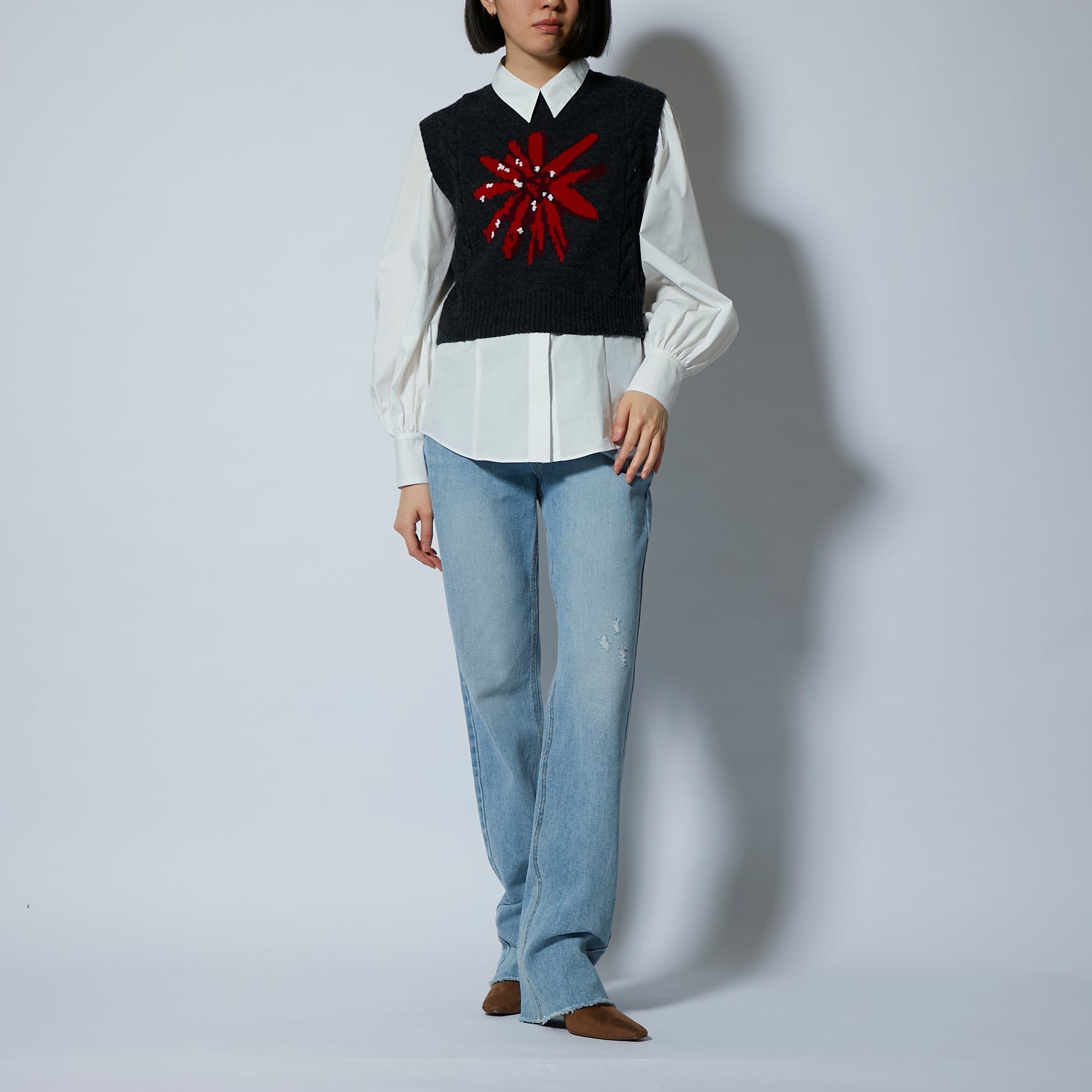 【22AW SALE 商品】Cable Stitch Knit Vest