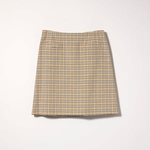 【22AW SALE 商品】Trapezoidal Plaid  Skirt Y