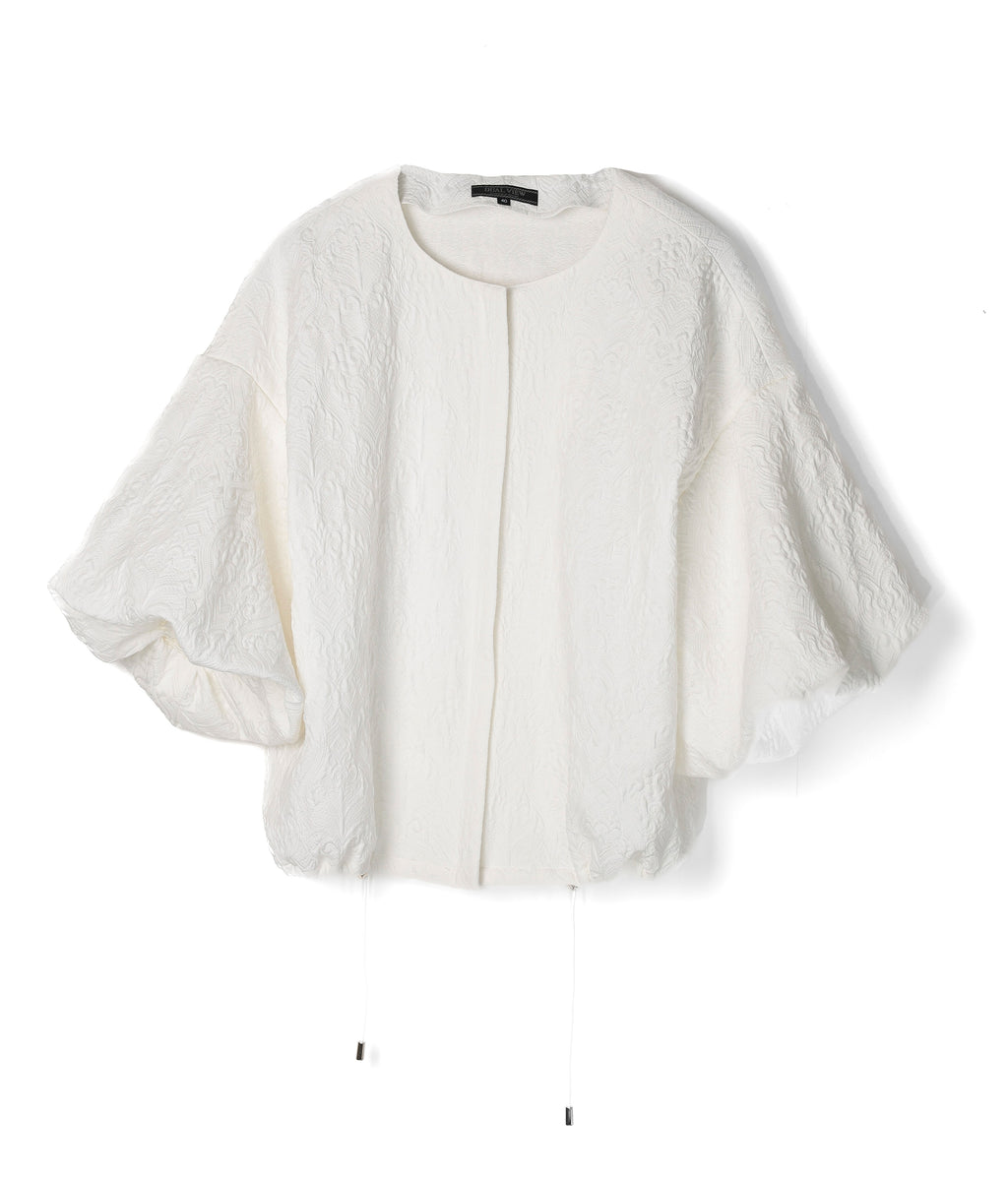 【23SS SALE商品】ジャガードバルーンスリーブコンパクトジャケット